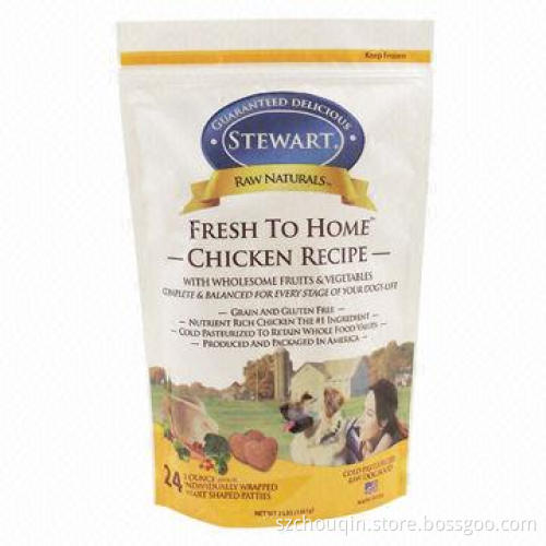 Plastic bag with zipper pet food bags, lightproof and food grade material